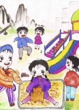 《和諧城市，共享美好童年》 陳劉筱旭 12歲 鳳臺(tái)縣第十中學(xué) 六（5）班